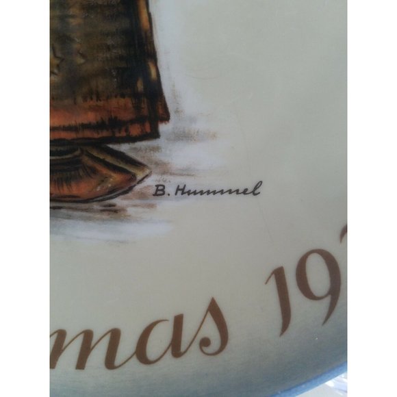 Vintage Bertha Hummel Plate Christmas 1972 ENGEL MIT FLOTE Ltd.Ed.Schmid - Picture 5 of 5